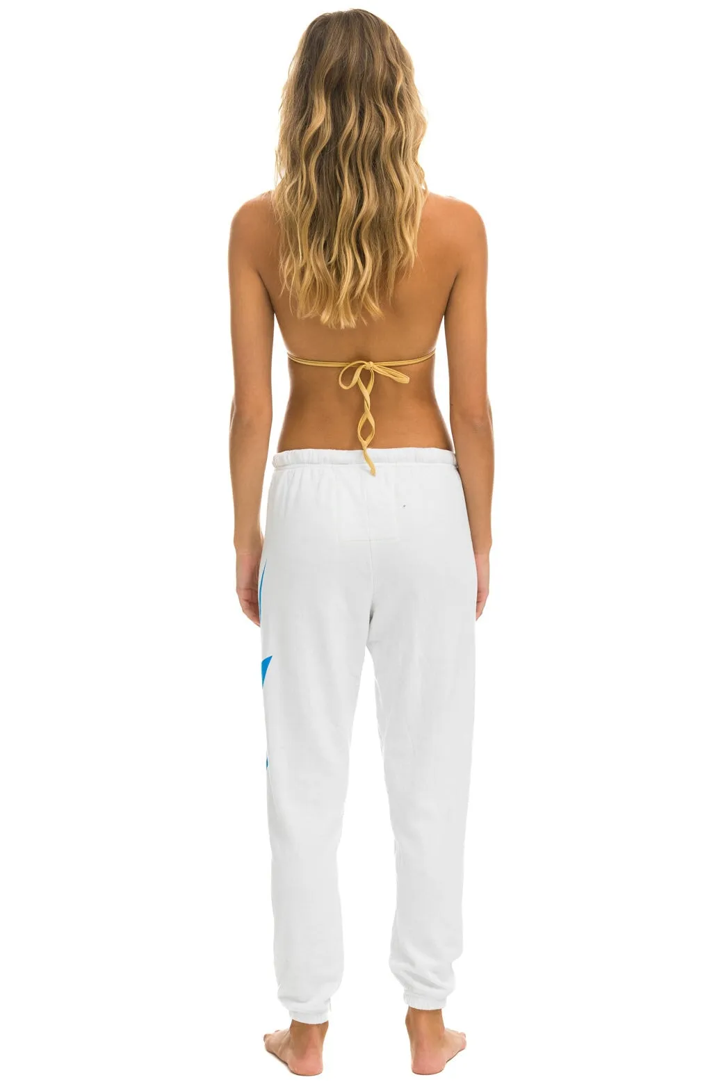 BOLT SWEATPANTS - WHITE // BLUE sold by Aviator Nation product image thumbnail 4
