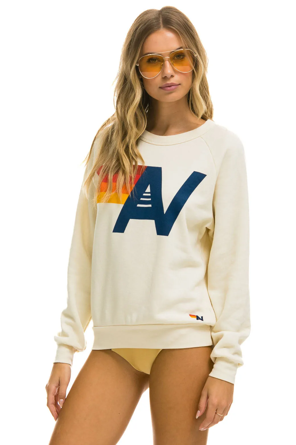 LOGO SWEATSHIRT - VINTAGE WHITE sold by Aviator Nation product image thumbnail 3