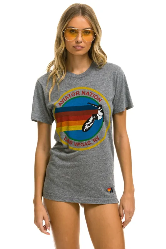 AVIATOR NATION LAS VEGAS TEE - HEATHER GREY sold by Aviator Nation