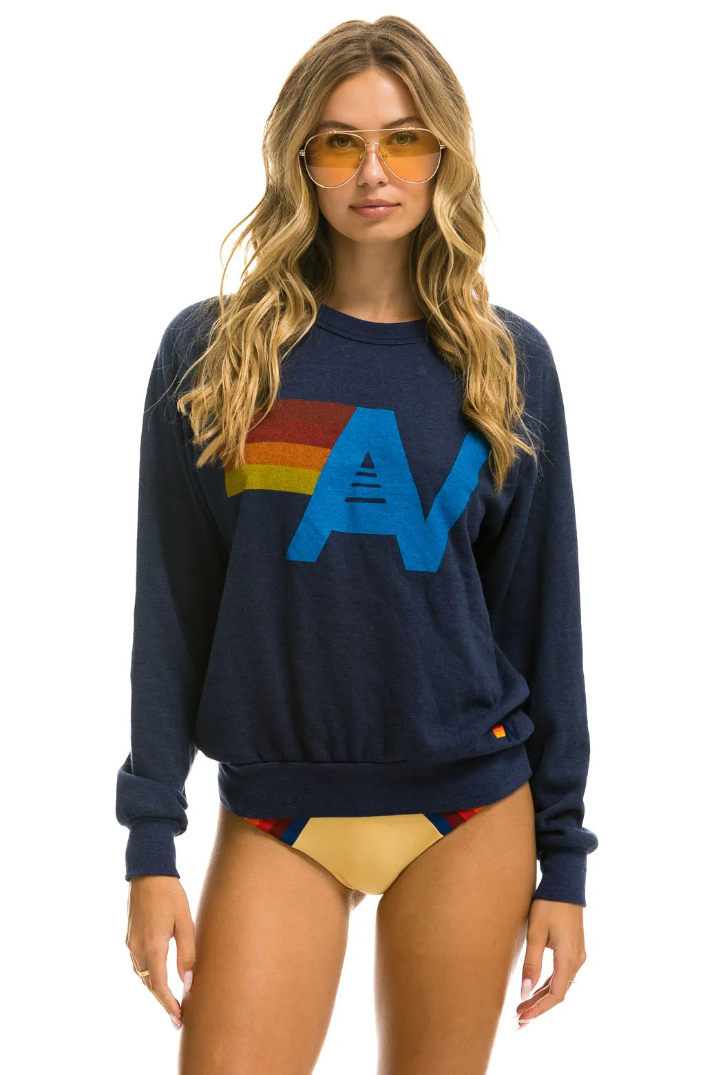 LOGO SWEATSHIRT - NAVY sold by Aviator Nation