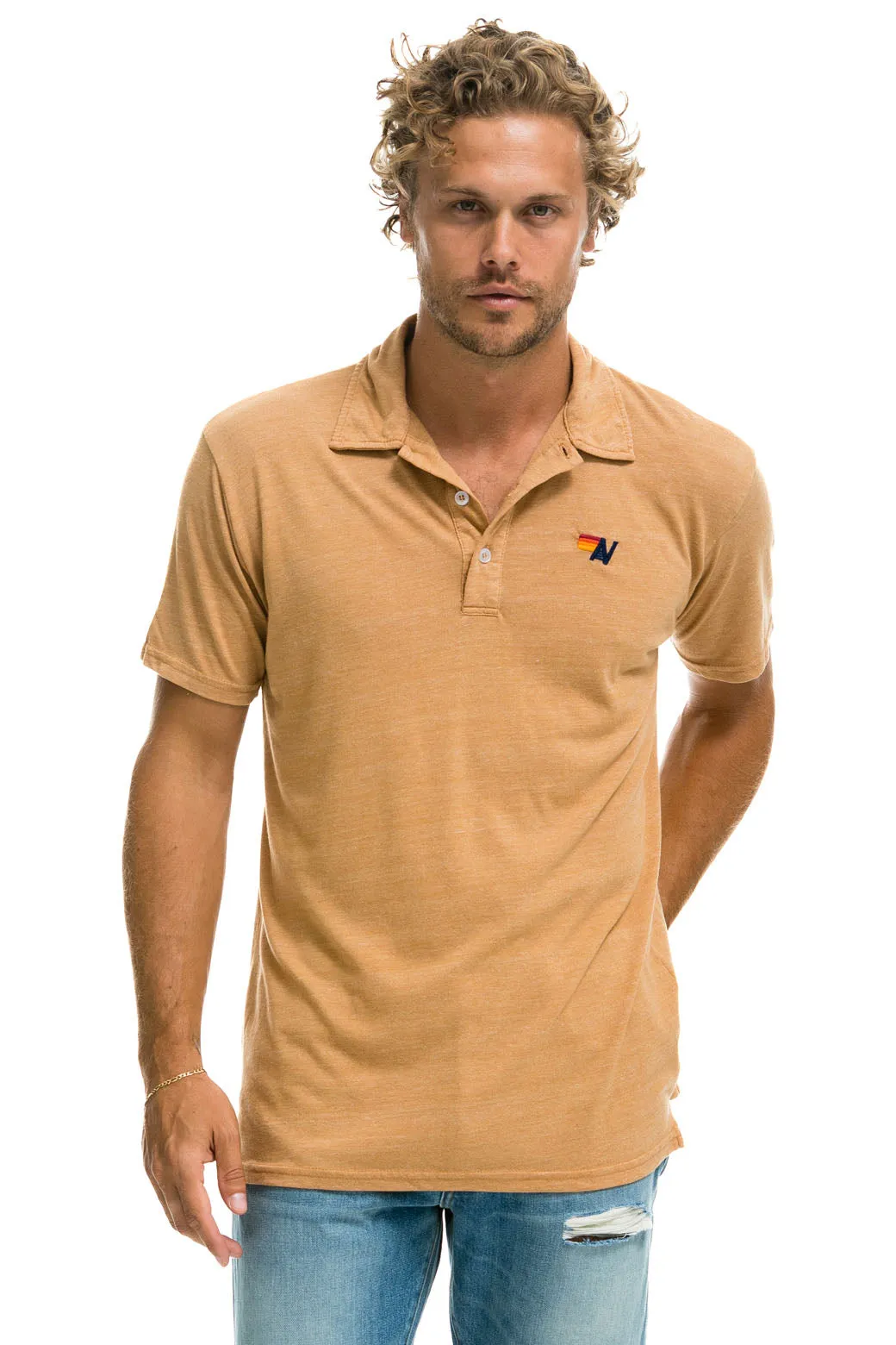 AVIATOR NATION POLO - KHAKI sold by Aviator Nation product image thumbnail 2