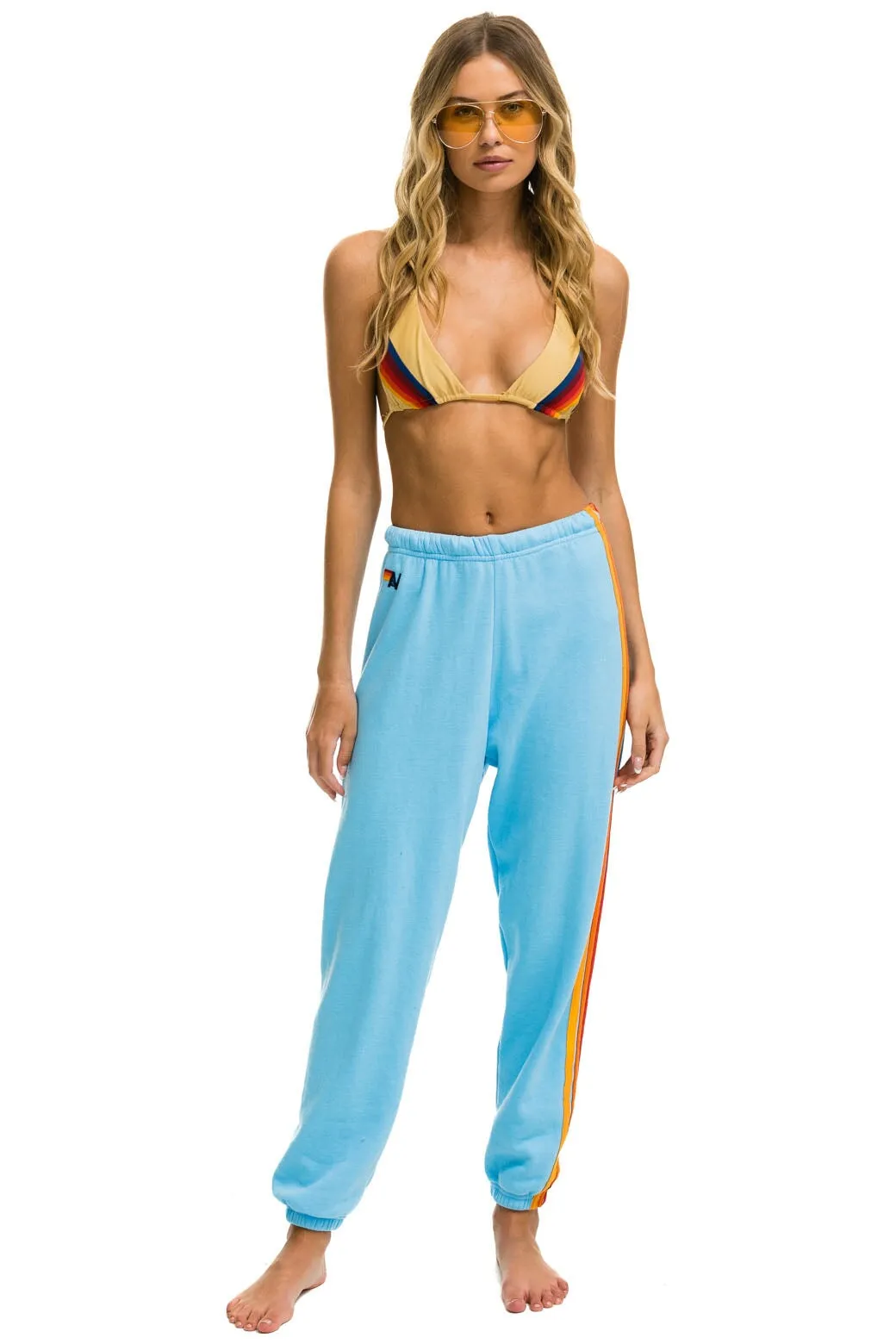 5 STRIPE SWEATPANTS - SKY 2 sold by Aviator Nation product image thumbnail 2