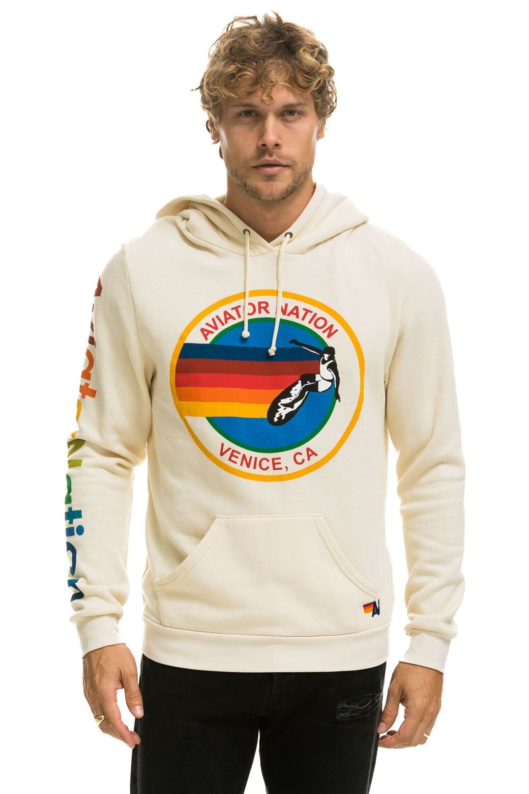 AVIATOR NATION PULLOVER HOODIE - VINTAGE WHITE sold by Aviator Nation product image thumbnail 4