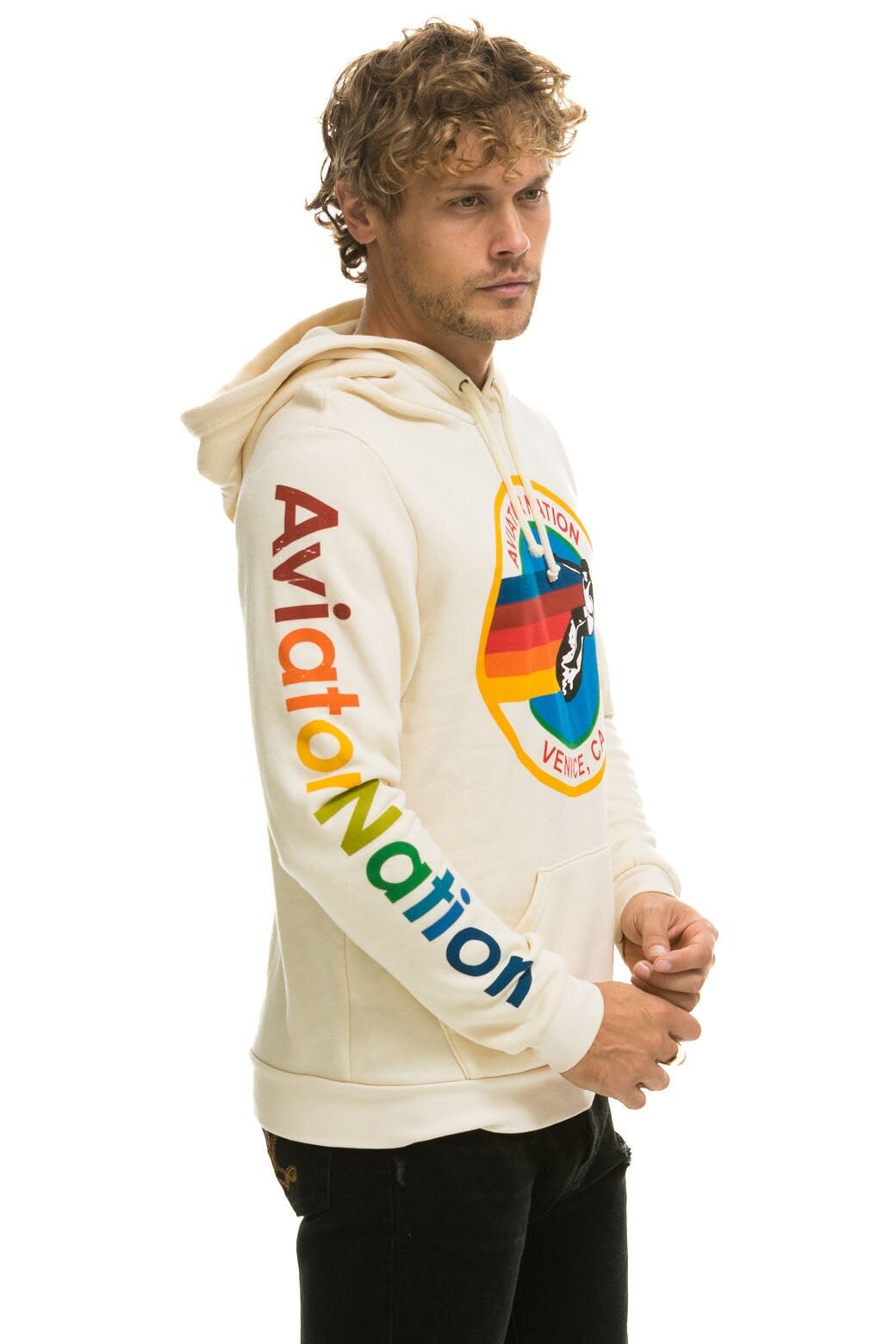 AVIATOR NATION PULLOVER HOODIE - VINTAGE WHITE sold by Aviator Nation product image thumbnail 5
