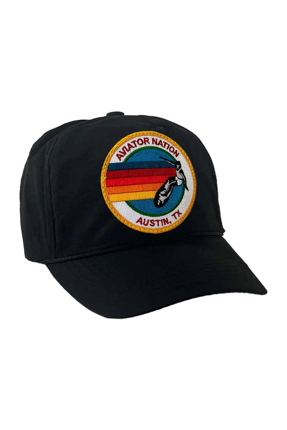 SIGNATURE AUSTIN VINTAGE NYLON TRUCKER HAT sold by Aviator Nation