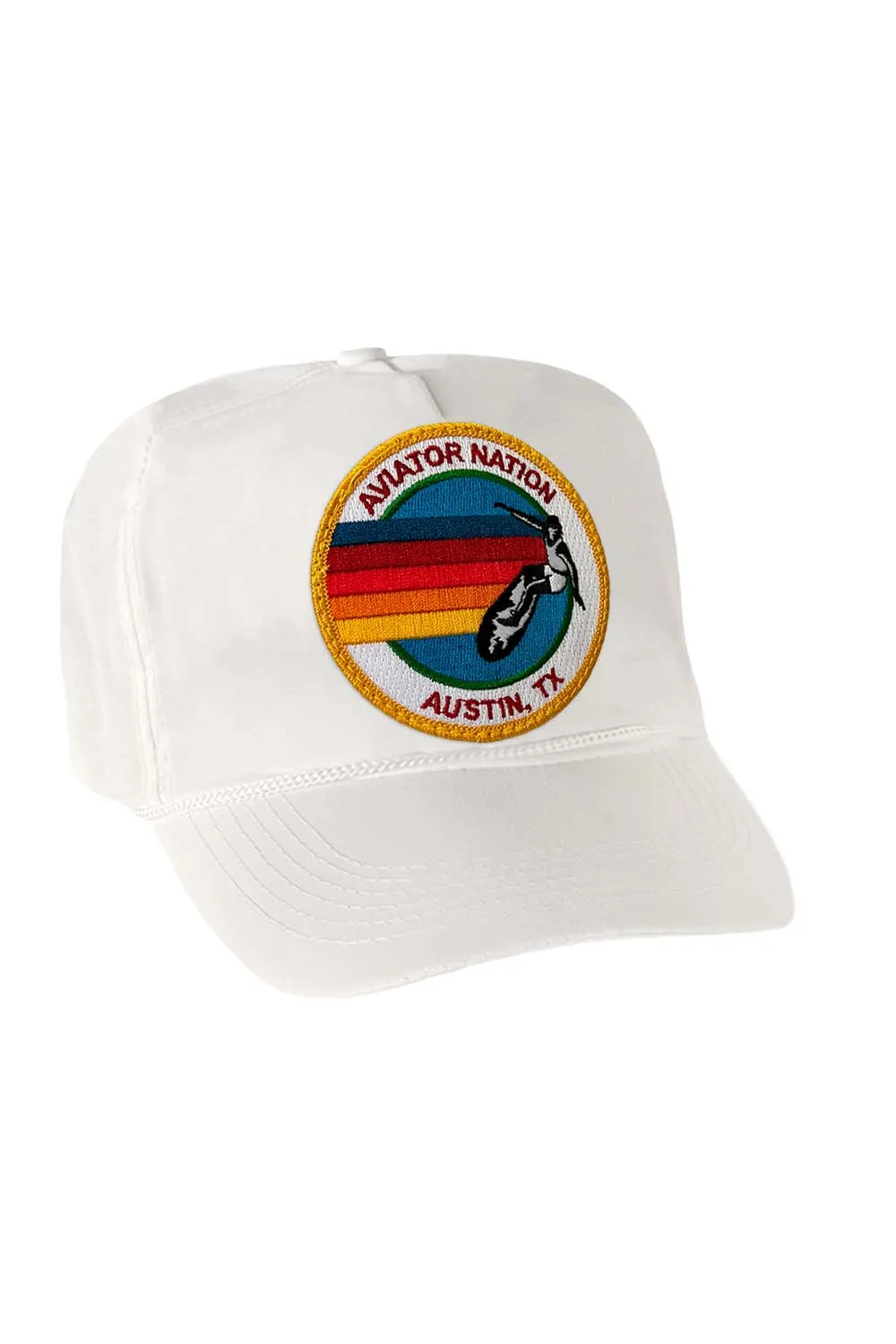 SIGNATURE AUSTIN VINTAGE NYLON TRUCKER HAT sold by Aviator Nation product image thumbnail 4