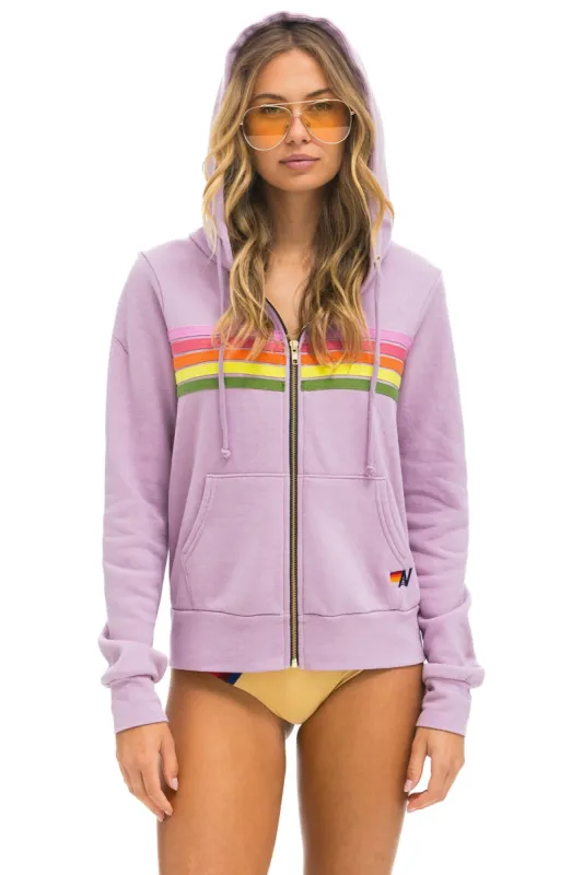 5 STRIPE HOODIE - MAUVE // PINK // GREEN sold by Aviator Nation