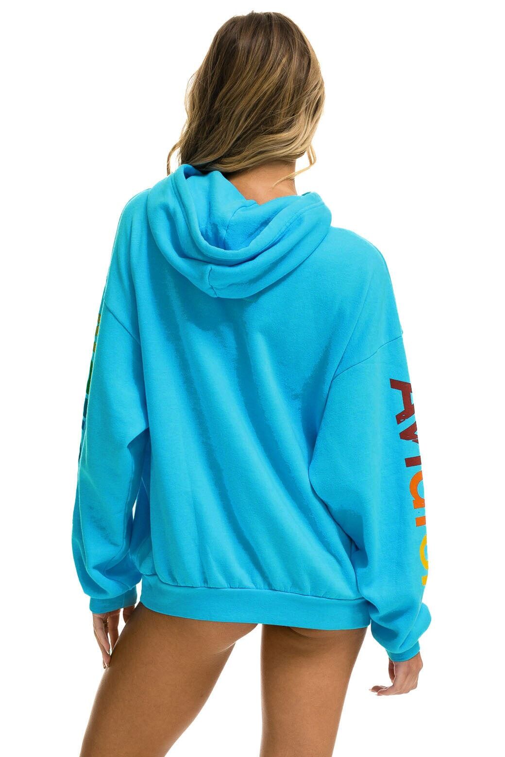 AVIATOR NATION LA JOLLA RELAXED PULLOVER HOODIE - NEON BLUE sold by Aviator Nation product image thumbnail 3