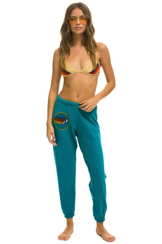 AVIATOR NATION LA JOLLA SWEATPANTS - TEAL sold by Aviator Nation