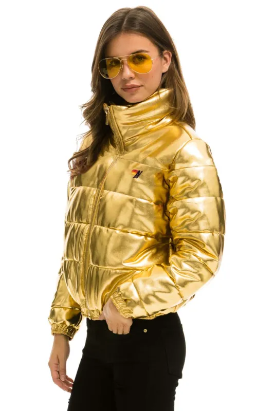 BOLT LUXE APRES PUFFER JACKET - METALLIC GOLD made by Aviator Nation