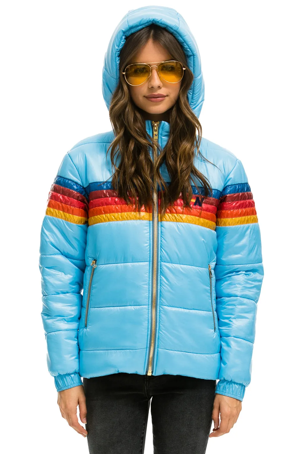5 STRIPE TREKKER JACKET - GLOSSY SKY sold by Aviator Nation product image thumbnail 4