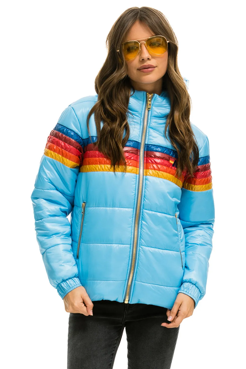 5 STRIPE TREKKER JACKET - GLOSSY SKY sold by Aviator Nation product image thumbnail 3