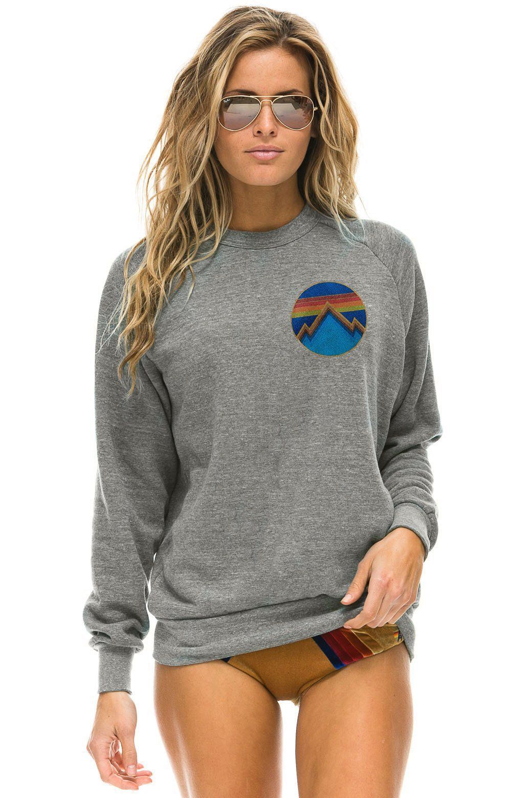 ALL SEASONS CREW SWEATSHIRT - HEATHER GREY sold by Aviator Nation