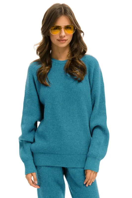 VINTAGE CABIN UNISEX CASHMERE SWEATER - COBALT sold by Aviator Nation