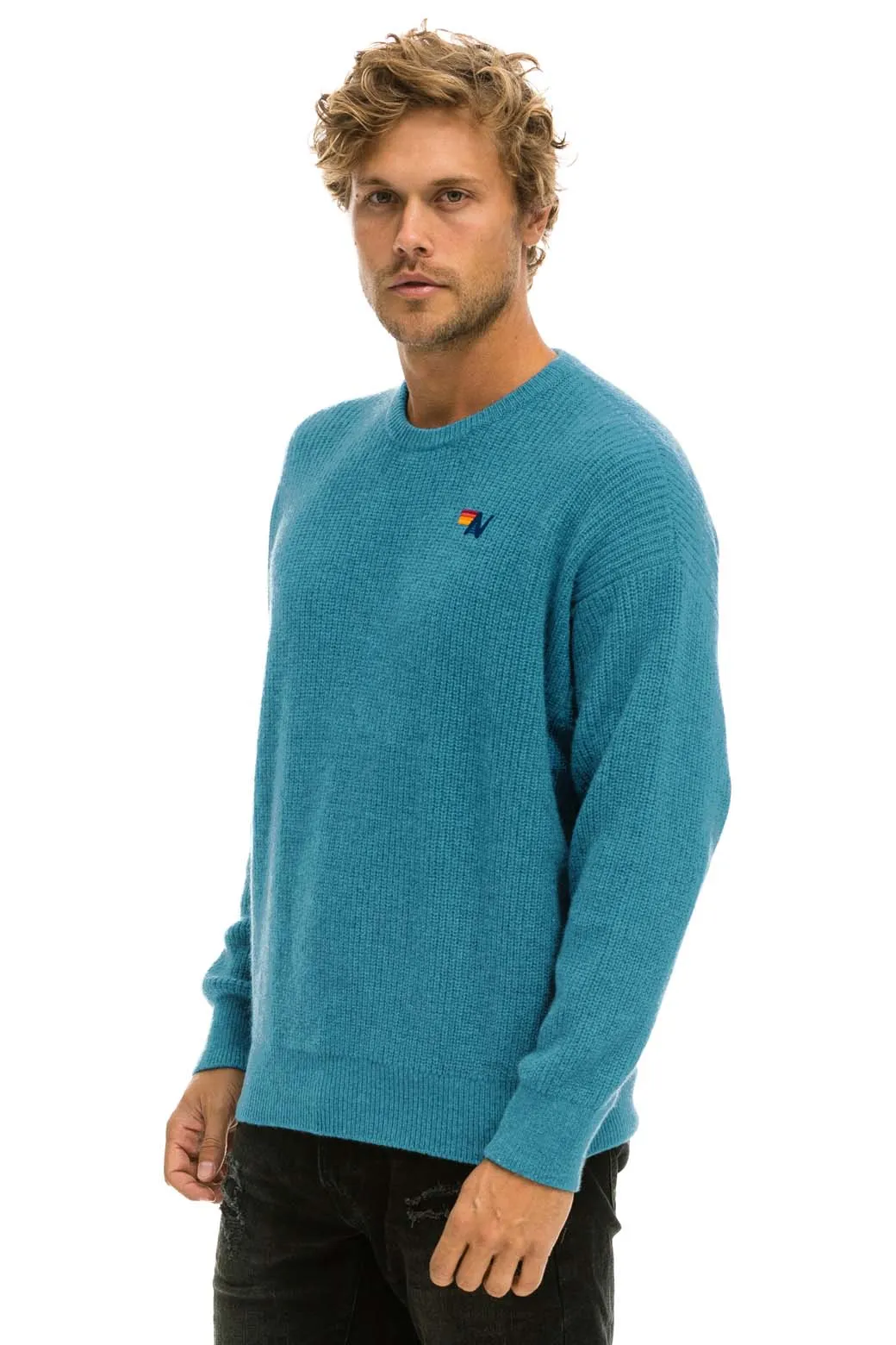 VINTAGE CABIN UNISEX CASHMERE SWEATER - COBALT sold by Aviator Nation product image thumbnail 4