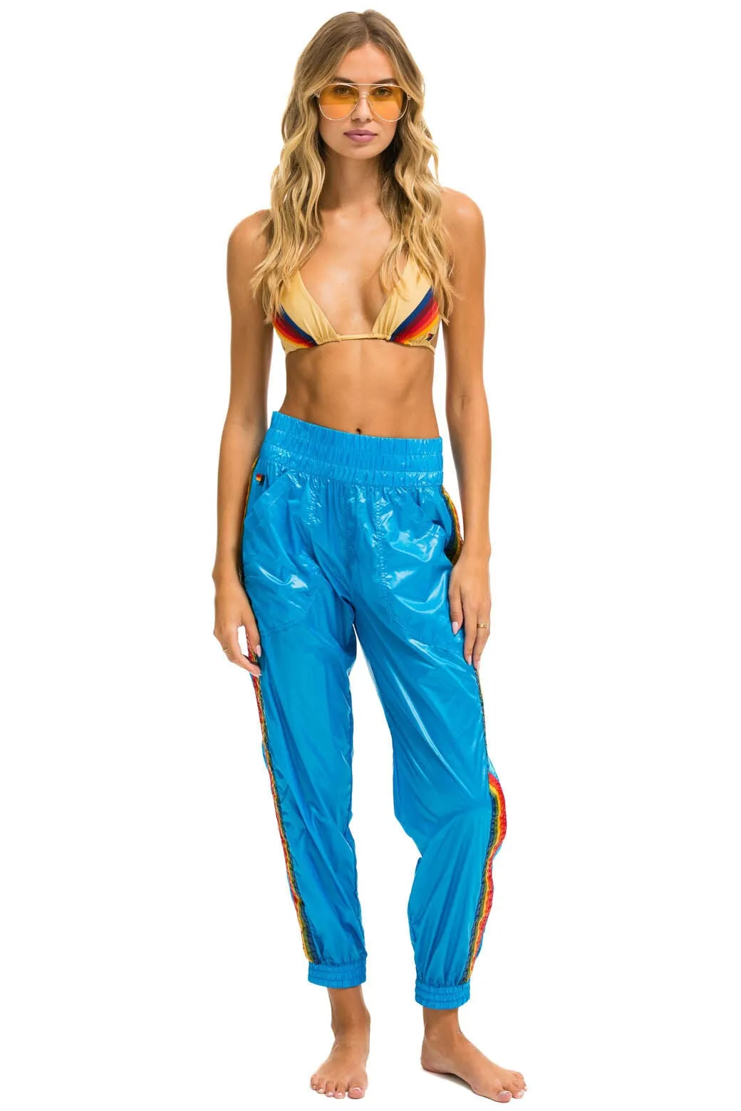 5 STRIPE HI RISE WIND PANT - DRESDEN sold by Aviator Nation product image thumbnail 2