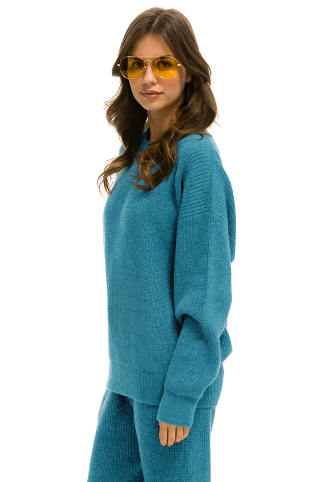 VINTAGE CABIN UNISEX CASHMERE SWEATER - COBALT sold by Aviator Nation product image thumbnail 3