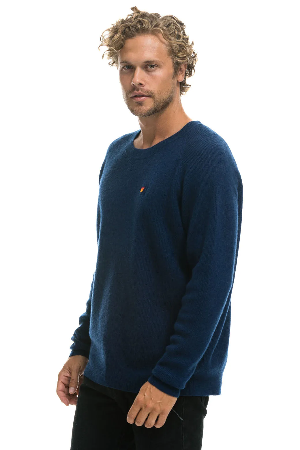 VINTAGE CABIN 2 UNISEX CASHMERE SWEATER - MIDNIGHT sold by Aviator Nation product image thumbnail 2