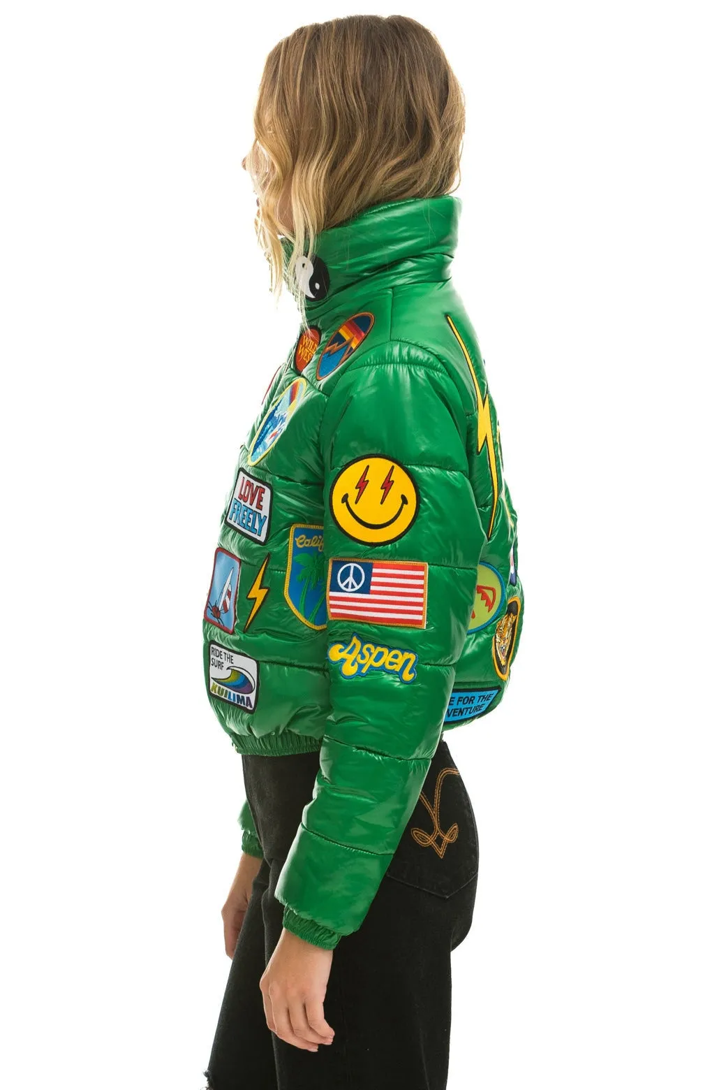VINTAGE PATCH APRES PUFFER JACKET - AMAZON GLOSSY sold by Aviator Nation product image thumbnail 2