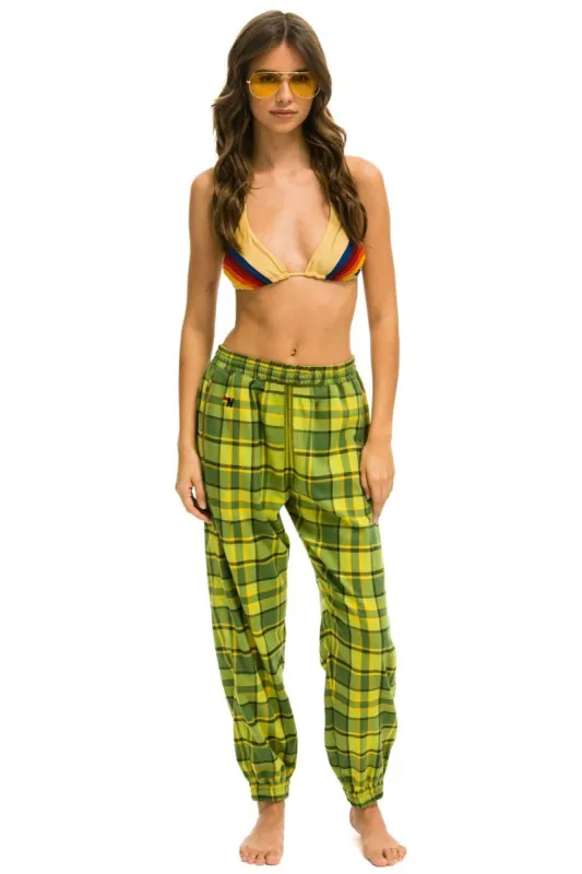 PLAID LODGE PANT - AVOCADO PLAID sold by Aviator Nation