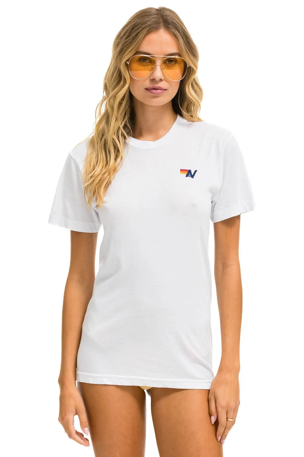 BASIC TEE - WHITE sold by Aviator Nation