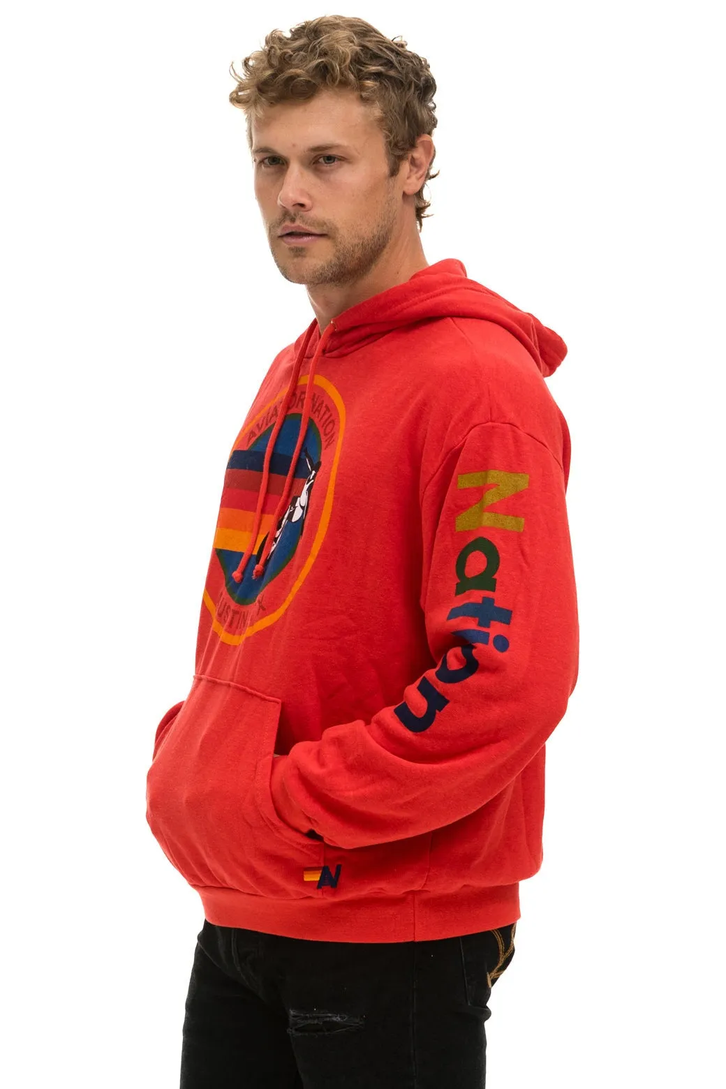 AVIATOR NATION AUSTIN RELAXED PULLOVER HOODIE - RED sold by Aviator Nation product image thumbnail 4