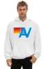 LOGO PULLOVER RELAXED HOODIE - WHITE sold by Aviator Nation