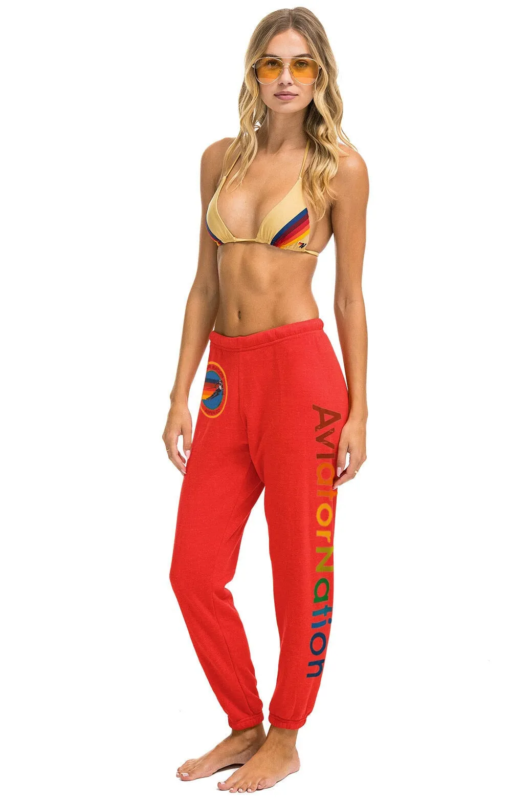 AVIATOR NATION ASPEN SWEATPANTS - RED sold by Aviator Nation product image thumbnail 2