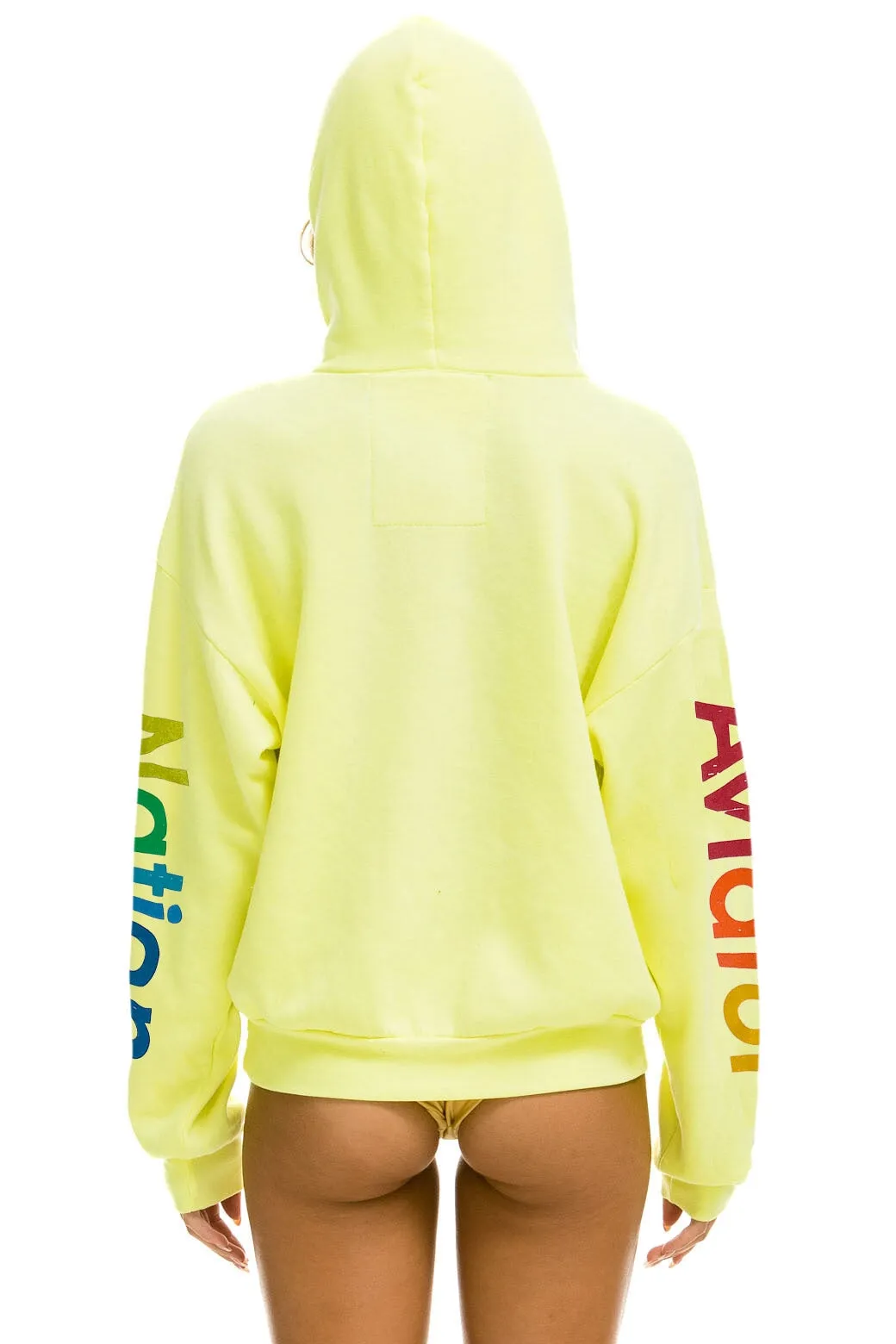 AVIATOR NATION VAIL RELAXED PULLOVER HOODIE - NEON YELLOW sold by Aviator Nation product image thumbnail 3