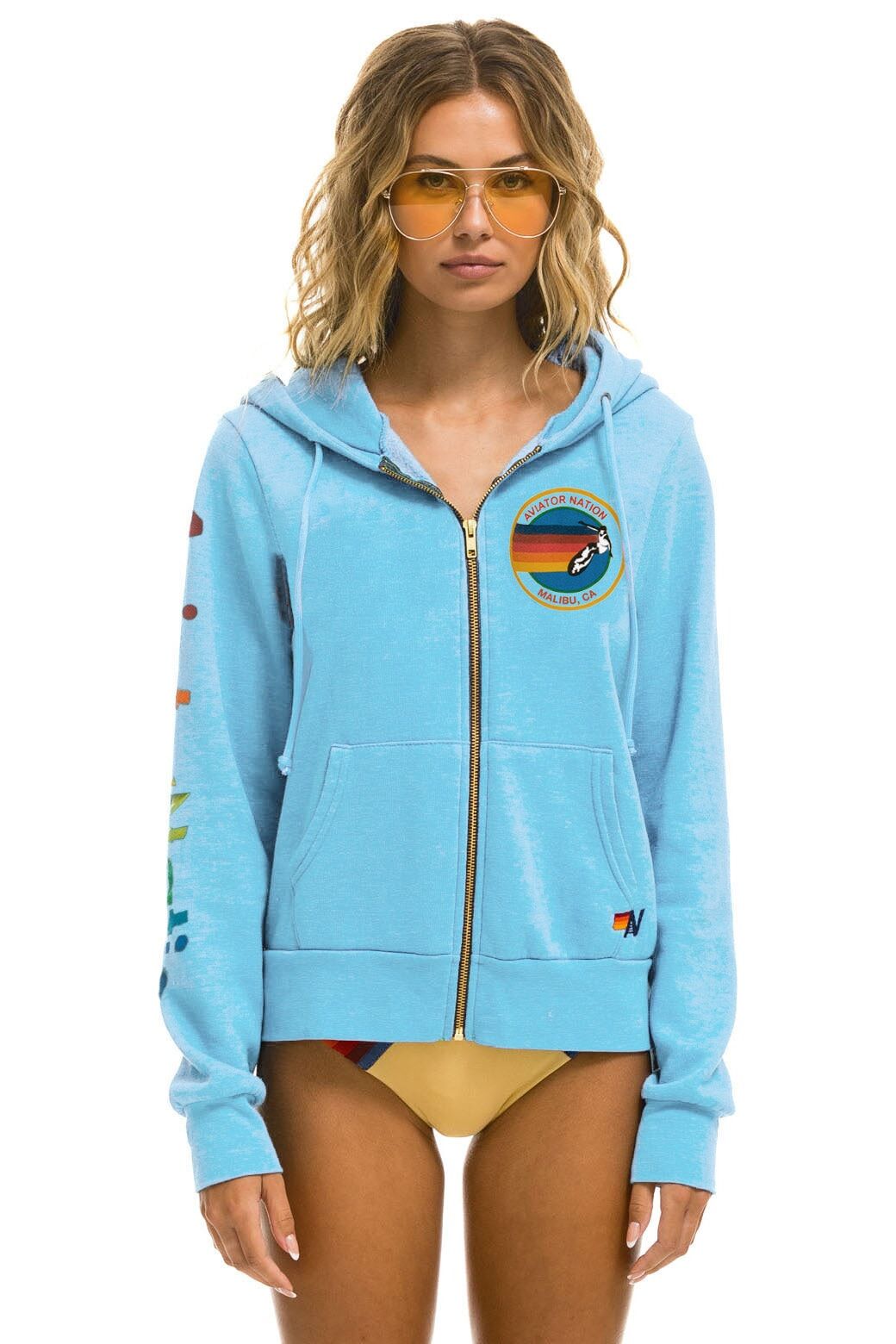 AVIATOR NATION MALIBU HOODIE - SKY sold by Aviator Nation product image thumbnail 2