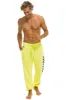 CHECK LEG SWEATPANTS - NEON YELLOW sold by Aviator Nation