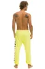 CHECK LEG SWEATPANTS - NEON YELLOW sold by Aviator Nation