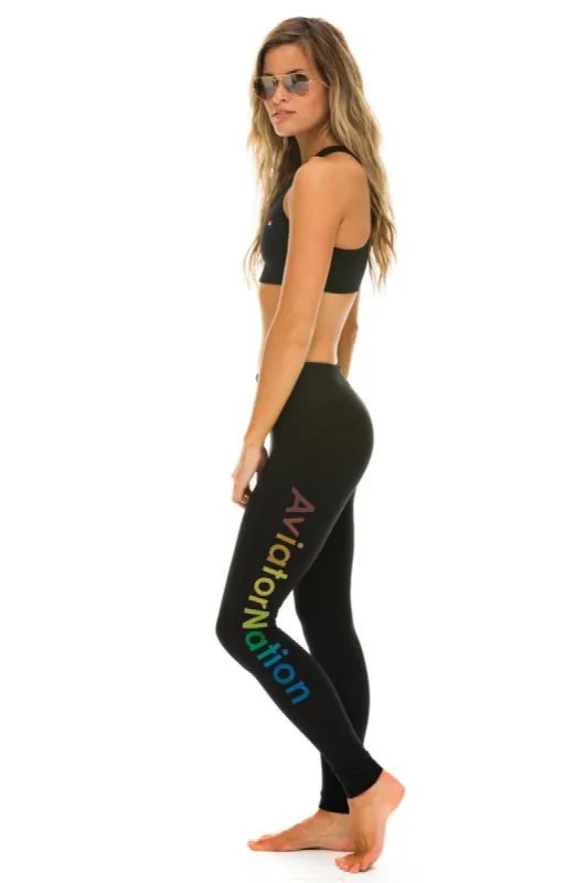 AVIATOR NATION FULL LENGTH LEGGINGS - BLACK sold by Aviator Nation