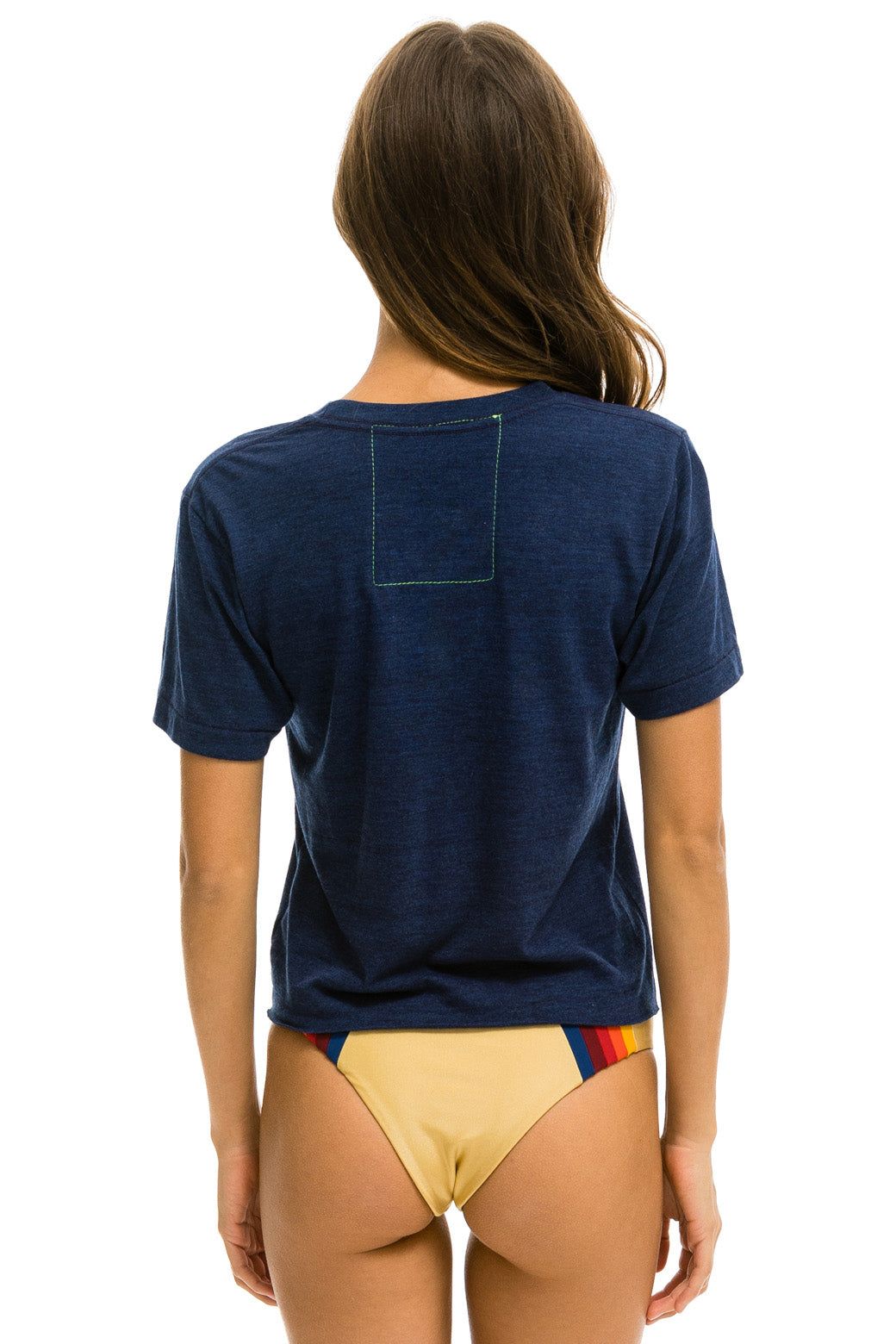 SMILEY 2 BOYFRIEND TEE - NAVY sold by Aviator Nation product image thumbnail 3