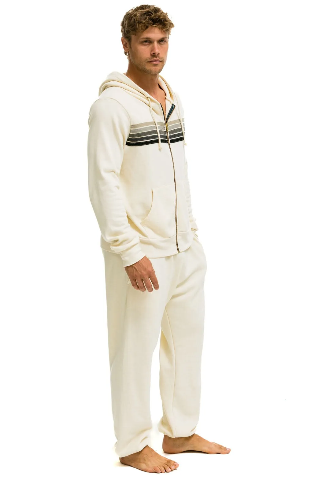 5 STRIPE SWEATPANTS - VINTAGE WHITE // GREY sold by Aviator Nation product image thumbnail 5