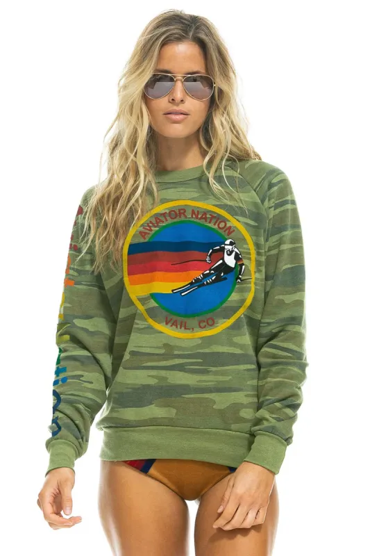 AVIATOR NATION VAIL CREW SWEATSHIRT - CAMO sold by Aviator Nation