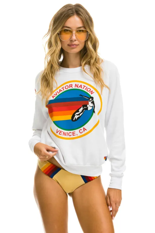 AVIATOR NATION SWEATSHIRT - WHITE sold by Aviator Nation
