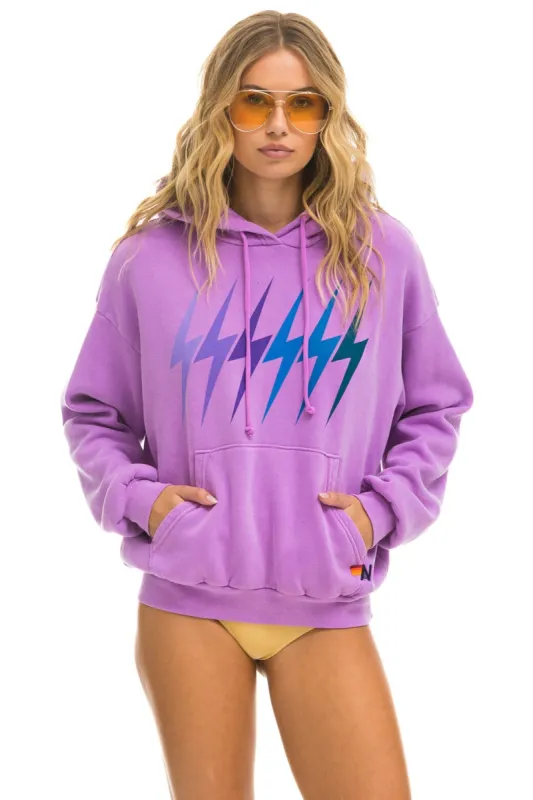 BOLT GRADIENT RELAXED PULLOVER HOODIE - NEON PURPLE // PURPLE sold by Aviator Nation
