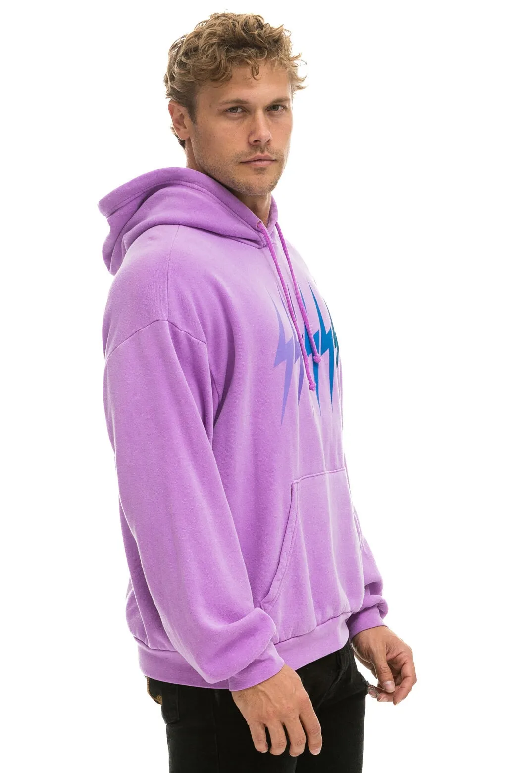 BOLT GRADIENT RELAXED PULLOVER HOODIE - NEON PURPLE // PURPLE sold by Aviator Nation product image thumbnail 4