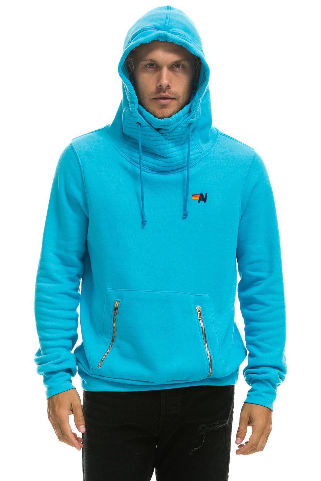 NINJA PULLOVER HOODIE - NEON BLUE sold by Aviator Nation product image thumbnail 2