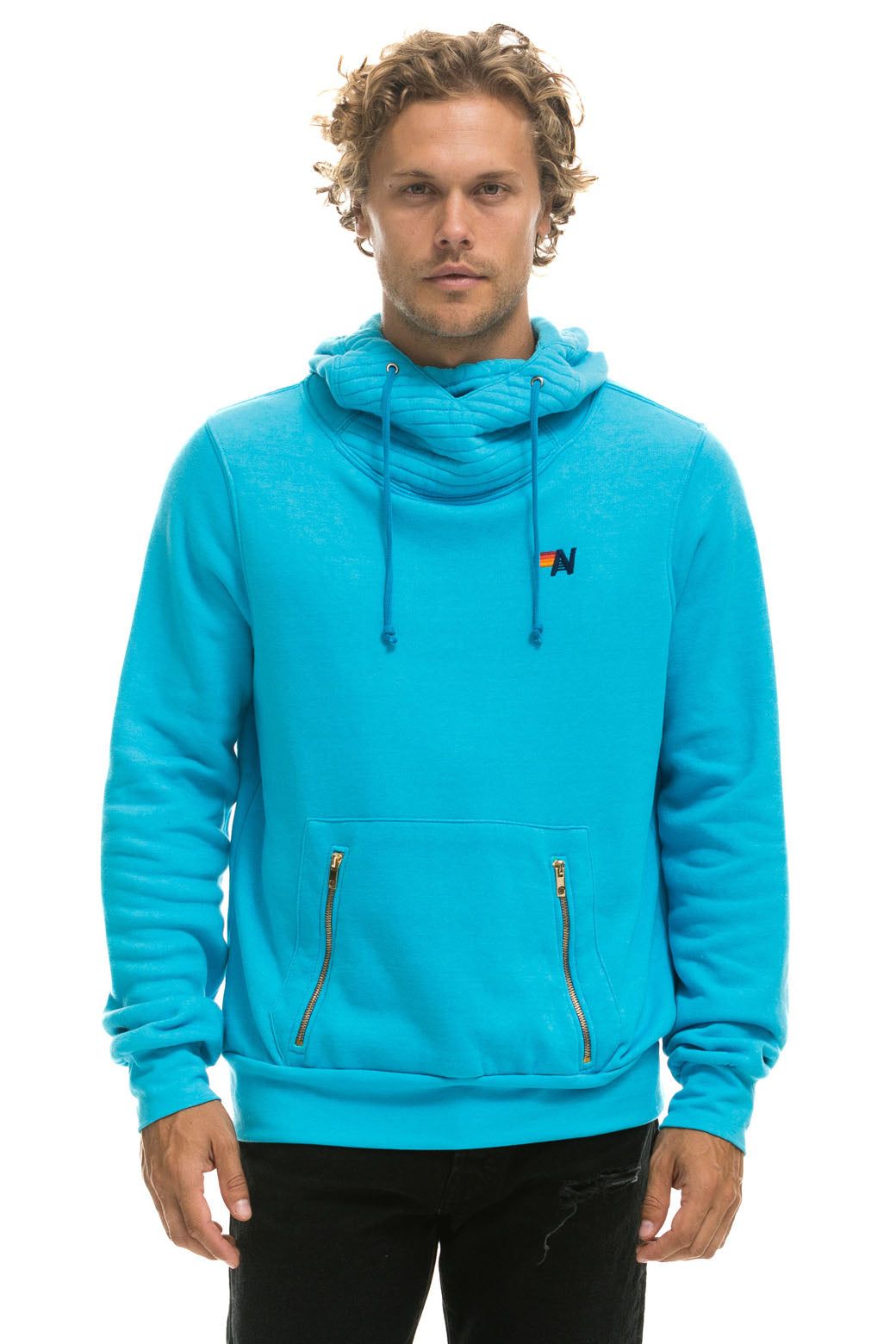 NINJA PULLOVER HOODIE - NEON BLUE sold by Aviator Nation product image thumbnail 5