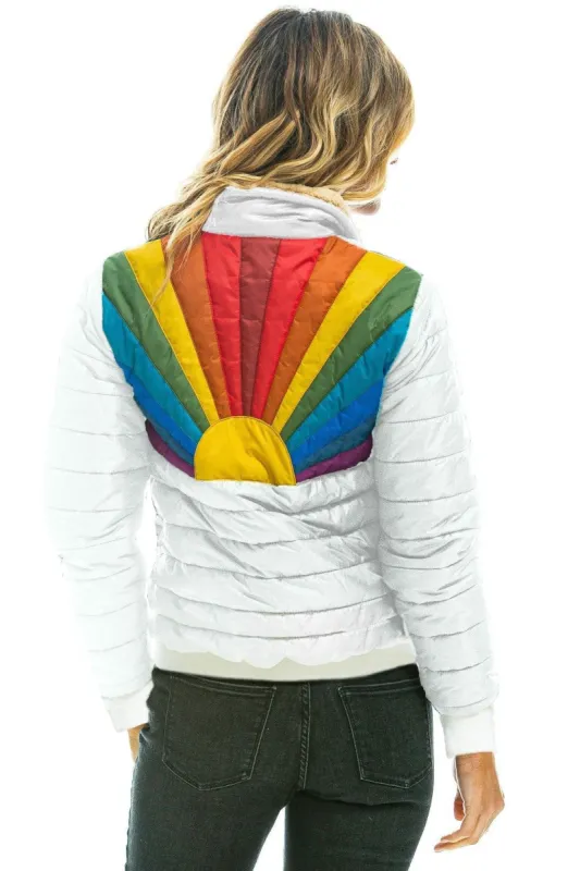 SUNBURST JACKET - GLOSSY WHITE sold by Aviator Nation