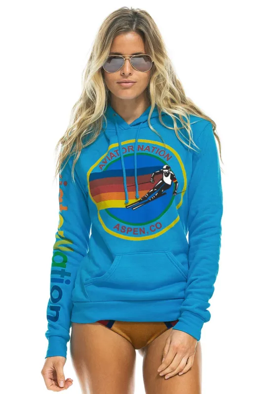 AVIATOR NATION ASPEN PULLOVER HOODIE- OCEAN sold by Aviator Nation