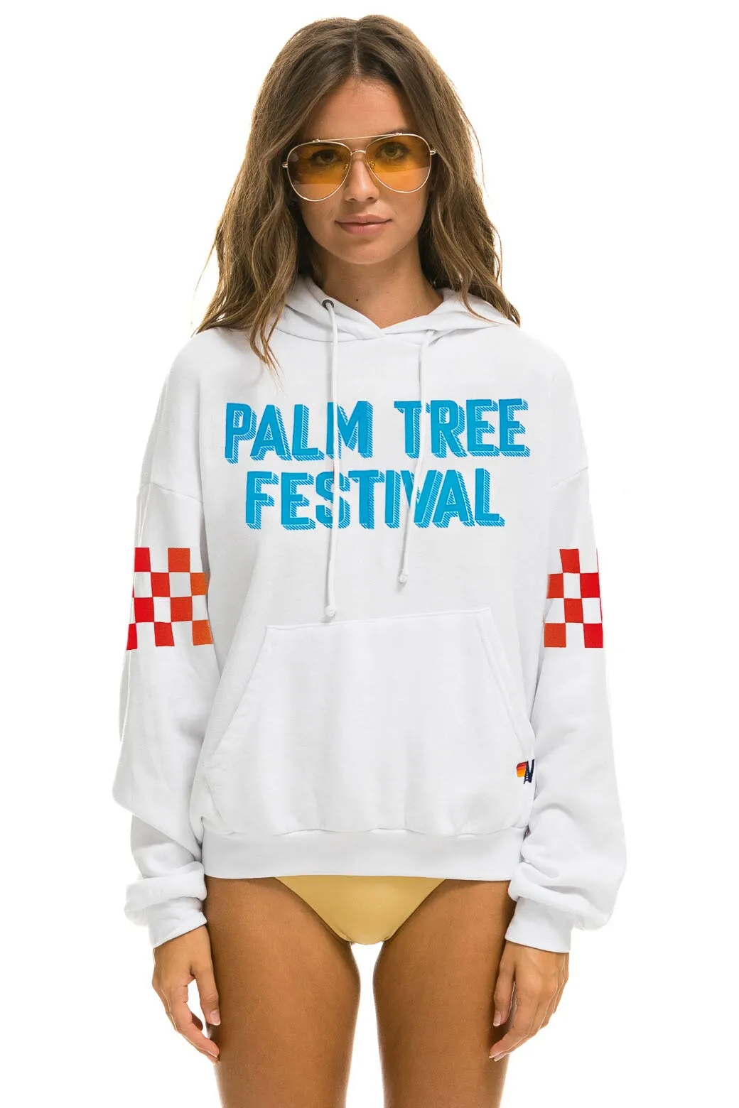 PALM TREE FESTIVAL ASPEN 2023 PULLOVER HOODIE RELAXED - WHITE sold by Aviator Nation