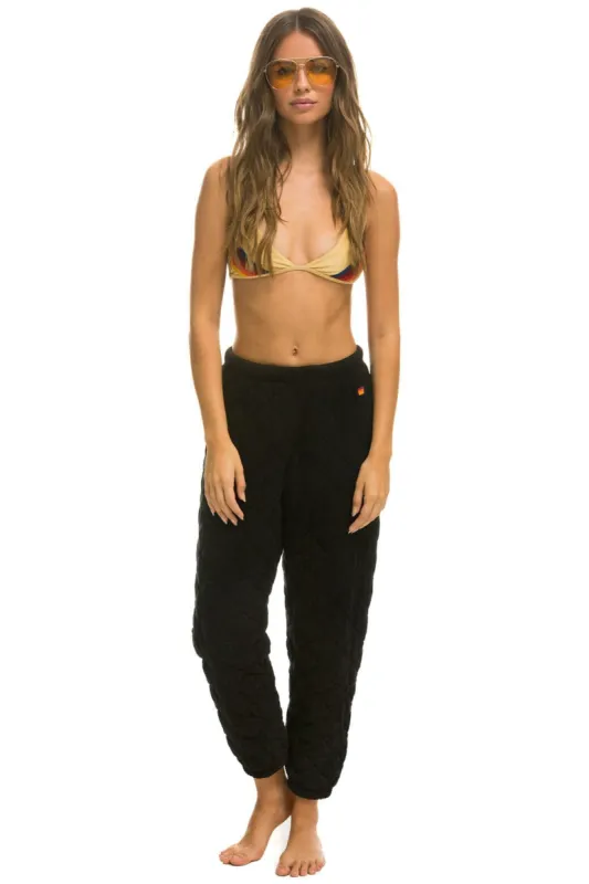 QUILTED SWEATPANTS - BLACK sold by Aviator Nation
