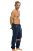 MEN'S RAINBOW STITCH SWEATPANTS - NAVY 2 sold by Aviator Nation