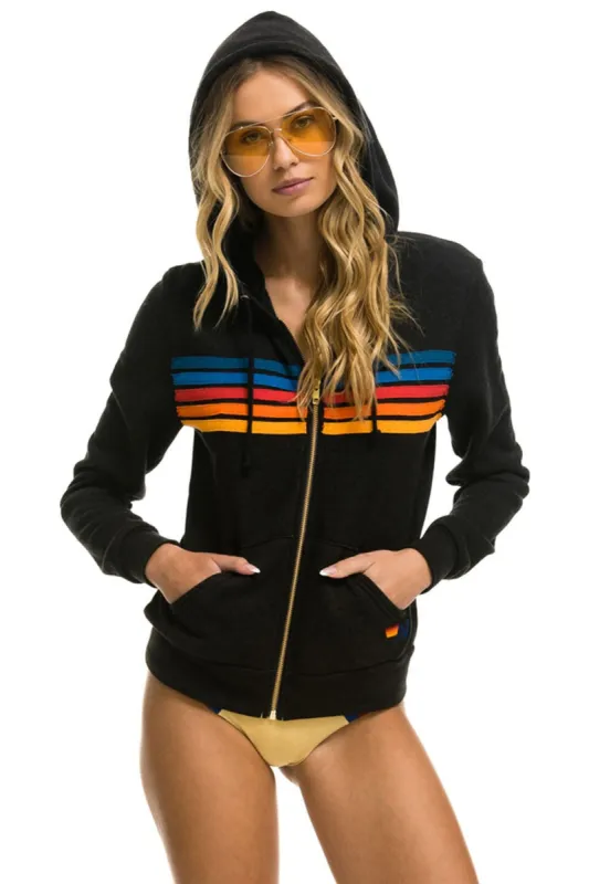 5 STRIPE HOODIE - BLACK 2 sold by Aviator Nation