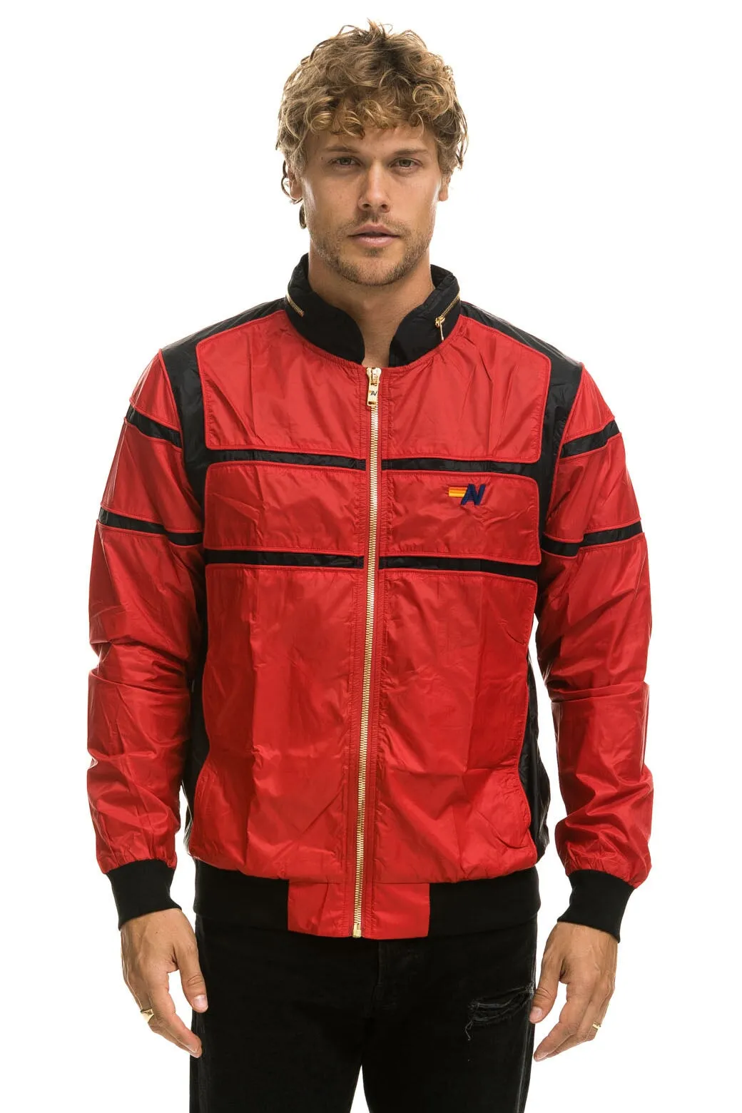 RACER JACKET - CHERRY sold by Aviator Nation