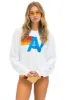 LOGO RELAXED CREW SWEATSHIRT - WHITE sold by Aviator Nation