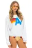 LOGO RELAXED CREW SWEATSHIRT - WHITE sold by Aviator Nation